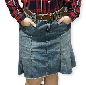 Rewind Juniors Size 13 Skirt Blue Demin Hi Lo 90s Y2K Vintage